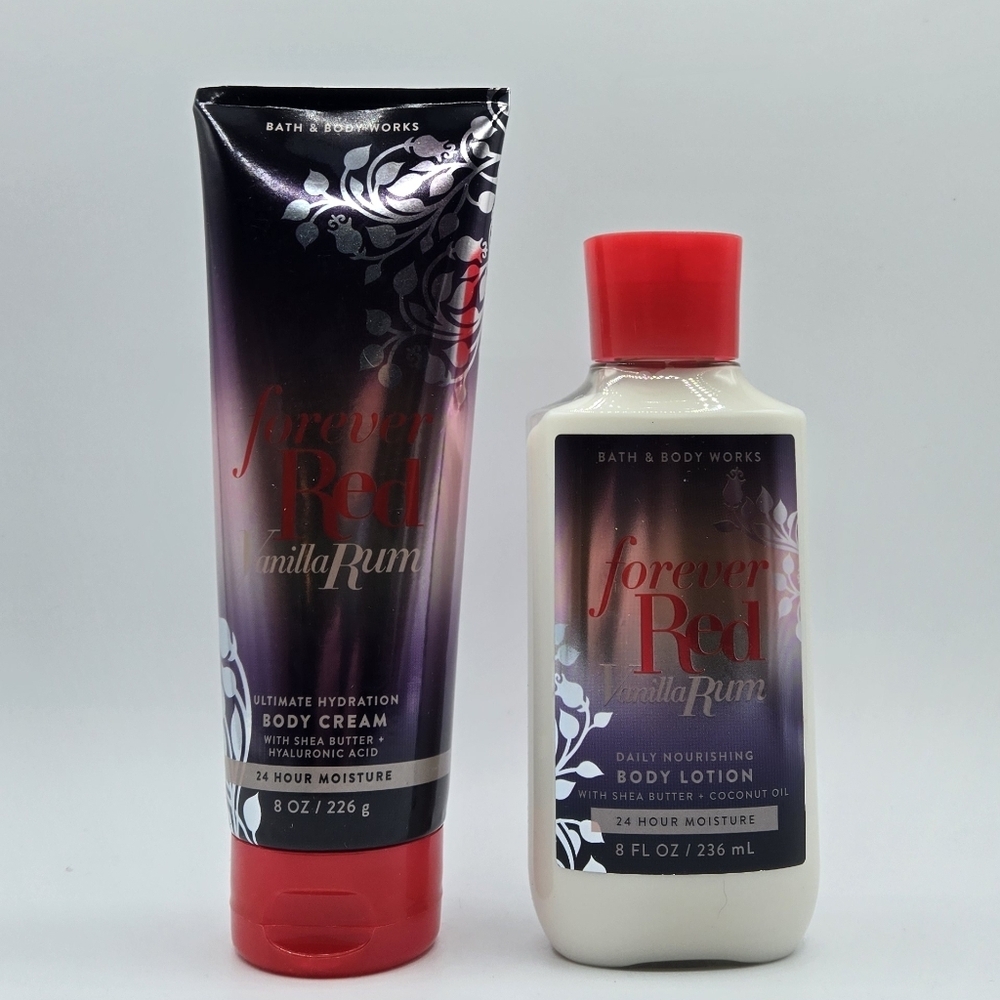 Bath & Body Works Forever Red Vanilla Rum Body Cream and Lotion Set Bundle - Picture 4 of 4